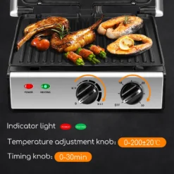 Aigostar Kontaktgrill, Sandwichmaker, 180° Aufklappbar Als Tischgrill, Panini Grill Mit Abnehmbaren Platten, Regelbarer Thermostat &Timer, Antihaftbeschichtet, 2000W 24 Aigostar Kontaktgrill, Sandwichmaker, 180° Aufklappbar Als Tischgrill, Panini Grill Mit Abnehmbaren Platten, Regelbarer Thermostat &Timer, Antihaftbeschichtet, 2000W -Tepro Verkäufe 2024 60665f876d9d158f2eaf233bae2cc604