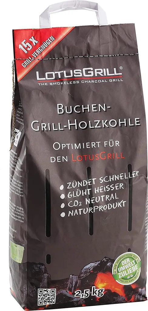 LotusGrill Starter-Set Classic 1x Grill Mandarinenorange Mit USB-Anschluß, 1x Buchenholzkohle 2,5 Kg, 1x Brennpaste 200ml, 1x Würstchenzange (Farbe Nach Vorrat), 1x Transport-Tragetasche - Der Raucharme Holzkohlegrill 9 LotusGrill Starter-Set Classic 1x Grill Mandarinenorange Mit USB-Anschluß, 1x Buchenholzkohle 2,5 Kg, 1x Brennpaste 200ml, 1x Würstchenzange (Farbe Nach Vorrat), 1x Transport-Tragetasche - Der Raucharme Holzkohlegrill – Bild 7