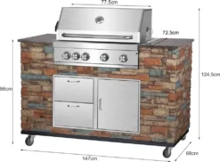 El Fuego Outdoor Grillküche Built In Edelstahl 4 +1 Infrarot -Tepro Verkäufe 2024 655643bb0bed99335e8c6a1aea1fb924