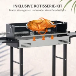 Outsunny Holzkohlegrill Campinggrill Mit Grillrost Und Rotisserie-Kit Klappbar Faltbar Camping Garten BBQ Rostfreier Stahl+Metall Schwarz 118 X 32 X 90 Cm 14 Outsunny Holzkohlegrill Campinggrill Mit Grillrost Und Rotisserie-Kit Klappbar Faltbar Camping Garten BBQ Rostfreier Stahl+Metall Schwarz 118 X 32 X 90 Cm -Tepro Verkäufe 2024 67799315a72cae91e76fdad88f844ee1