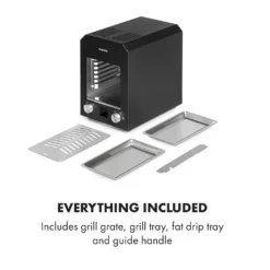 Klarstein Hannibal Hochtemperaturgrill , Indoor-Grillgerät , Leistung: 2.200 Watt , Temperatur: 200- 850 °C , Infrarot-Heizelement , CharForce System , Grillfläche: 18,5 X 30 Cm , LED-Display , Timer: Bis 60 Minuten , Außen- Und Innengehäuse Aus Edelstahl , Schwarz 17 Klarstein Hannibal Hochtemperaturgrill , Indoor-Grillgerät , Leistung: 2.200 Watt , Temperatur: 200- 850 °C , Infrarot-Heizelement , CharForce System , Grillfläche: 18,5 X 30 Cm , LED-Display , Timer: Bis 60 Minuten , Außen- Und Innengehäuse Aus Edelstahl , Schwarz -Tepro Verkäufe 2024 6a73c5361f5e37f907963ea8a8f850c4