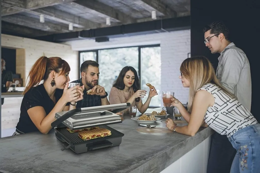 Tefal Kontaktgrill Inicio GC242D, Schwarz, Edelstahl, Rechteckig, Drehregler, 288 X 258 Mm, Scharnier, Fertig 10 Tefal Kontaktgrill Inicio GC242D, Schwarz, Edelstahl, Rechteckig, Drehregler, 288 X 258 Mm, Scharnier, Fertig – Bild 8