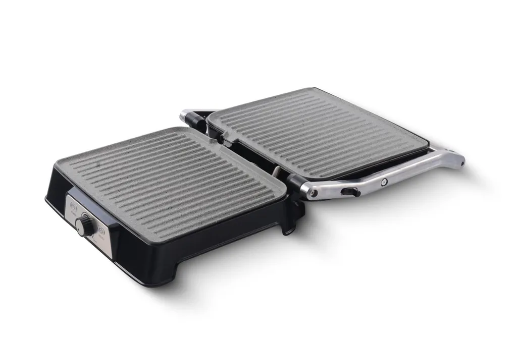 Kontaktgrill Elektro Rot Panini Sandwichmaker Temperaturregelung Timer*46131 4 Kontaktgrill Elektro Rot Panini Sandwichmaker Temperaturregelung Timer*46131 – Bild 2