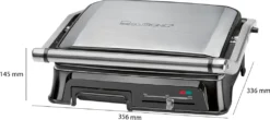 Clatronic KG 3571 Elektrischer Kontaktgrill, Multigrill, Für Beidseitiges & Fettfreies Grillen, Antihaftbeschichtete Platten, Kabelaufwicklung, 2000 Watt, Edelstahl -Tepro Verkäufe 2024 6b5bb0bf0592d5ec6d2729788d93b4d6
