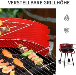 Outsunny Holzkohlegrill Rundgrill Standgrill Auf Rollen Mit Ablage Rost BBQ Metall Rot L70 X B51 X H75,5cm 17 Outsunny Holzkohlegrill Rundgrill Standgrill Auf Rollen Mit Ablage Rost BBQ Metall Rot L70 X B51 X H75,5cm -Tepro Verkäufe 2024 6be23b3220ad0bded93dffc2cf5fbf19