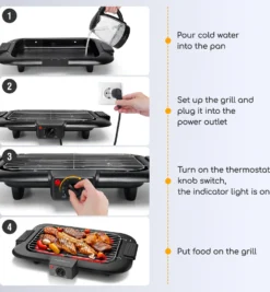 Aigostar Rauchfreier Tischgrill Barbecue Elektrogrill Elektrischer BBQ Grill 2000 Watt Antihaftbeschichtete Grillfläche 36 X 21cm, Abnehmbarer Fettauffangschale, Thermostat, Schwarz. 12 Aigostar Rauchfreier Tischgrill Barbecue Elektrogrill Elektrischer BBQ Grill 2000 Watt Antihaftbeschichtete Grillfläche 36 X 21cm, Abnehmbarer Fettauffangschale, Thermostat, Schwarz. -Tepro Verkäufe 2024 6c3012177b9393d6fa3eb24ec69f9d3f