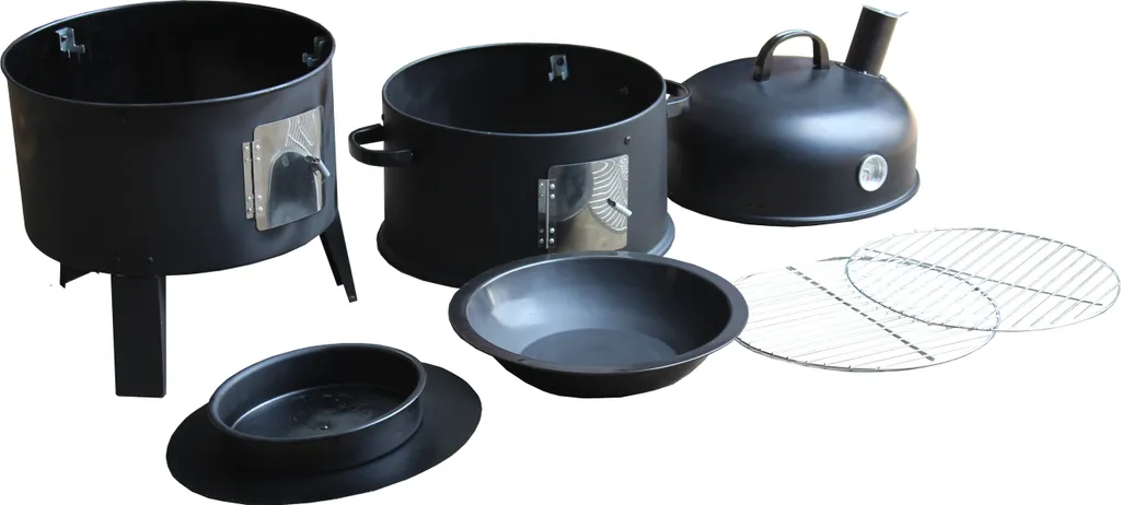 Garden Pleasure Holzkohle Grill Barbecue Räucherofen Grilltonne Smoker Garten 4 Garden Pleasure Holzkohle Grill Barbecue Räucherofen Grilltonne Smoker Garten – Bild 2