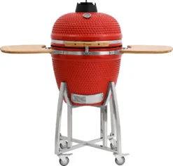 BBQ-Toro Kamado Grill Holzkohlegrill Ø 52 Cm "KURO" | Rot | Keramikgrill