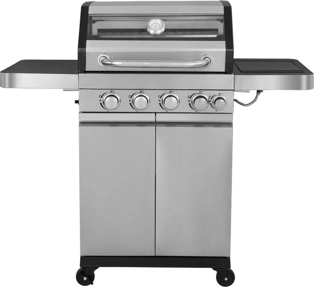 El Fuego Edelstahl Gasgrill Sunset Beach 4+1 Brenner, Grillrost U Grillplatte Gusseisern, Linkes Seitenteil Abklappbar 10 El Fuego Edelstahl Gasgrill Sunset Beach 4+1 Brenner, Grillrost U Grillplatte Gusseisern, Linkes Seitenteil Abklappbar – Bild 8