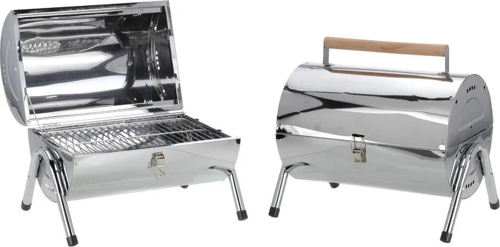 Edelstahl Grill Grilltonne Klappbar Für Camping Strand 1282-48 4 Edelstahl Grill Grilltonne Klappbar Für Camping Strand 1282-48 – Bild 2