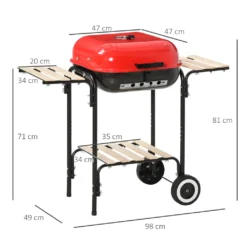 Outsunny Kohlegrill Grillwagen Grillstation Standgrill Mit Windschutz 3 X Ablagefach Metall Rot 98 X 49 X 81 Cm 15 Outsunny Kohlegrill Grillwagen Grillstation Standgrill Mit Windschutz 3 X Ablagefach Metall Rot 98 X 49 X 81 Cm -Tepro Verkäufe 2024 741de39da521b7a589ee919c0bad9bed