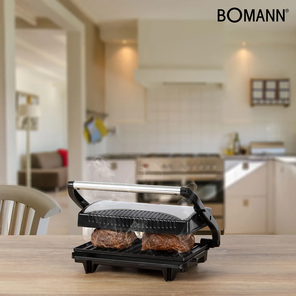 BOMANN Multigrill MG 2251 CB Schwarz/inox Kontaktgrill Antihaftbeschichtet 700W 6 BOMANN Multigrill MG 2251 CB Schwarz/inox Kontaktgrill Antihaftbeschichtet 700W – Bild 4