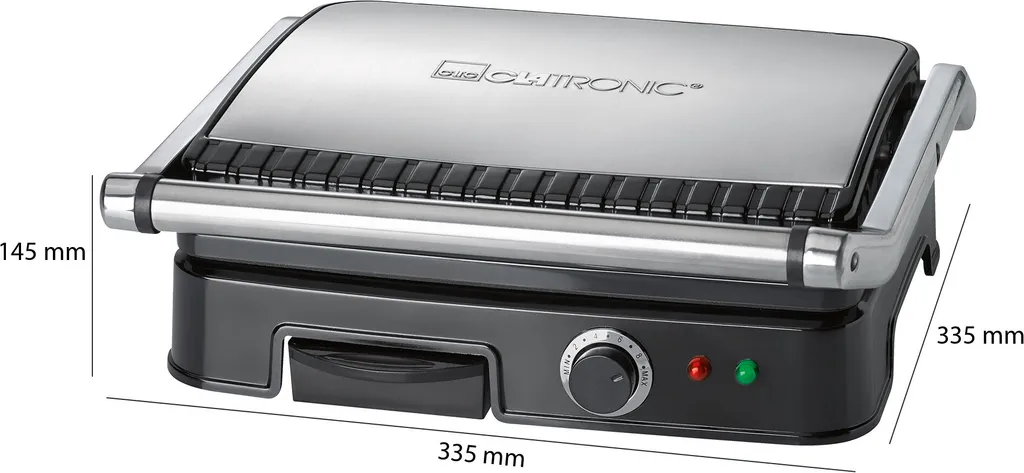 Clatronic KG 3487 Kontaktgrill Für Beidseitiges, Fettfreies Grillen, Antihaftbeschichtete Grillplatten, Edelstahlgehäuse, Silber 9 Clatronic KG 3487 Kontaktgrill Für Beidseitiges, Fettfreies Grillen, Antihaftbeschichtete Grillplatten, Edelstahlgehäuse, Silber – Bild 7