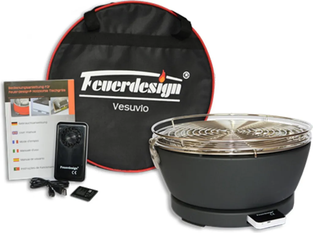 Holzkohle Tischgrill Rund Vesuvio Mit Aktivbelüftung 14 Holzkohle Tischgrill Rund Vesuvio Mit Aktivbelüftung – Bild 12