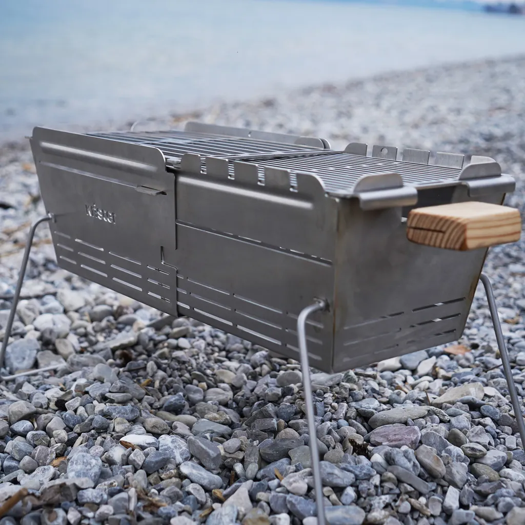 KNISTER Grill PREMIUM - Mobiler Holzkohlegrill Aus Edelstahl - GERMANY - 28-49x20cm 9 KNISTER Grill PREMIUM - Mobiler Holzkohlegrill Aus Edelstahl - GERMANY - 28-49x20cm – Bild 7