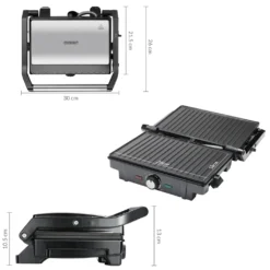 Monzana Kontaktgrill XL 180°C Klappbar Antihaftbeschichtung Edelstahl Temperaturkontrolle 1600W Tischgrill Sandwich Maker 18 Monzana Kontaktgrill XL 180°C Klappbar Antihaftbeschichtung Edelstahl Temperaturkontrolle 1600W Tischgrill Sandwich Maker -Tepro Verkäufe 2024 79c56ae8b5fa03fad43f1e706a1094cf