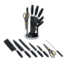 Cheffinger 8tlg. Messerständer Holzoptik Drehbar Schwarze Klingen Messerset -Tepro Verkäufe 2024 7a01fc1ebb2d3491b0768031d9ad8a7e