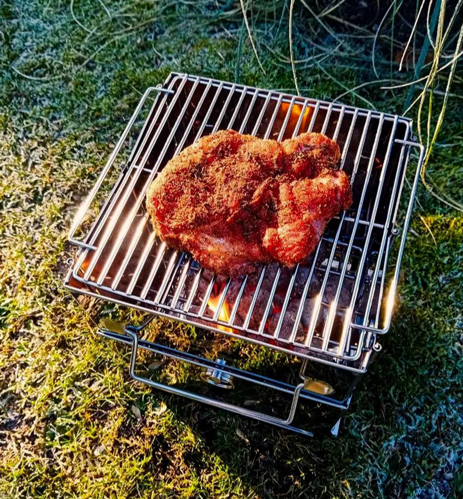 CampFeuer Edelstahl Faltgrill | 22 X 20,5 X 27 Cm | Outdoor Camping Klappgrill 4 CampFeuer Edelstahl Faltgrill | 22 X 20,5 X 27 Cm | Outdoor Camping Klappgrill – Bild 2