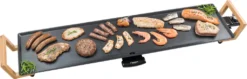 Bestron Elektrischer Tischgrill, XXL Teppanyaki Grillplatte Im Asia Design, Grillspaß Für 8 Personen, Extra Große Grillfläche, 1.800 W, Farbe: Schwarz