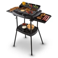 OneConcept Dr. Beef II Elektrogrill, Nutzbar Als Standgrill Oder Tischgrill, In - Und Outdoor Edition, Große Grillfläche, Bis 2000 W, Inkl. Standfuß, Thermostatstufenlos Regelbar, Schwarz -Tepro Verkäufe 2024 7e041fa8a8907922a5460c48c0afc987