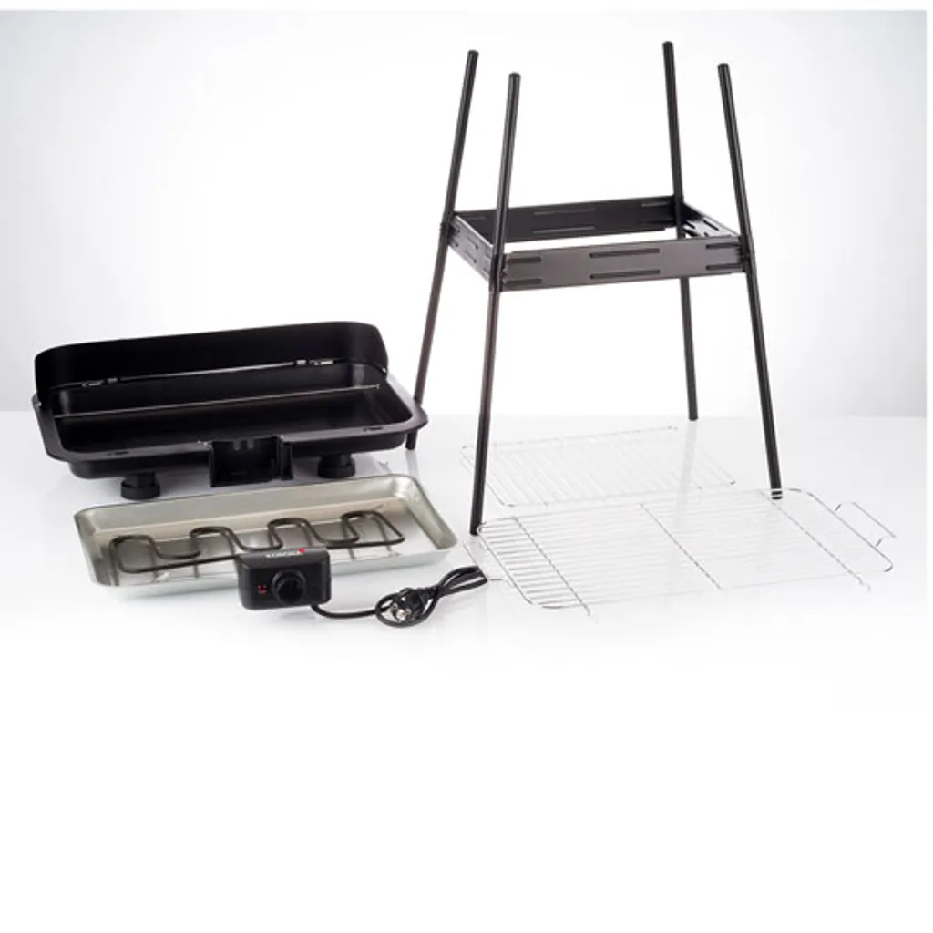 Korona BBQ Stand Grill XXL Kochstation Elektro Schwarz 2200 W 8 Korona BBQ Stand Grill XXL Kochstation Elektro Schwarz 2200 W – Bild 6