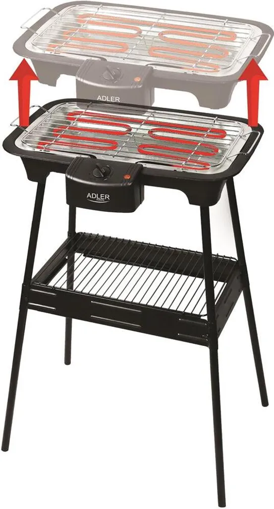 Adler 2in1 Standgrill BBQ Grill Partygrill Tischgrill Standtischgrill Elektro Grill 2000 Watt 17 Adler 2in1 Standgrill BBQ Grill Partygrill Tischgrill Standtischgrill Elektro Grill 2000 Watt – Bild 15