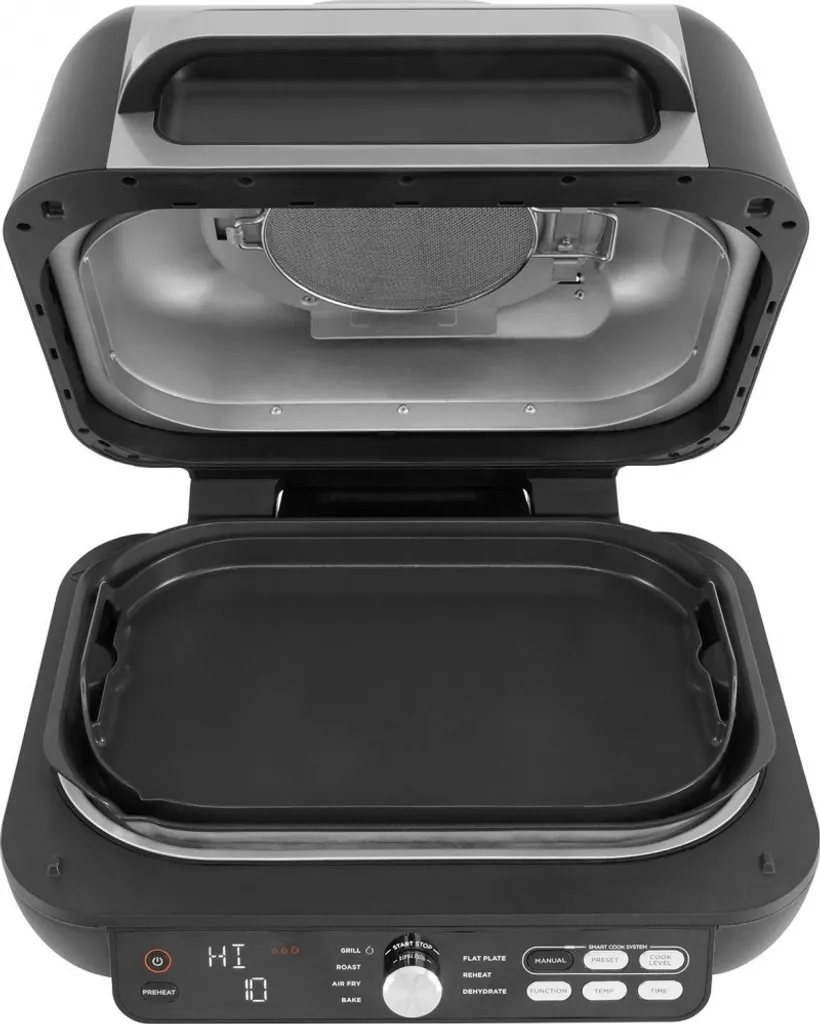 Ninja AG651EU Foodi MAX PRO Grill & Heißluftfritteuse, 7 Zubereitungsfunktionen, 2 Grillplatten, 3,8 L - Silber/Schwarz 6 Ninja AG651EU Foodi MAX PRO Grill & Heißluftfritteuse, 7 Zubereitungsfunktionen, 2 Grillplatten, 3,8 L - Silber/Schwarz – Bild 4