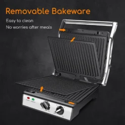 Aigostar Kontaktgrill, Sandwichmaker, 180° Aufklappbar Als Tischgrill, Panini Grill Mit Abnehmbaren Platten, Regelbarer Thermostat &Timer, Antihaftbeschichtet, 2000W 25 Aigostar Kontaktgrill, Sandwichmaker, 180° Aufklappbar Als Tischgrill, Panini Grill Mit Abnehmbaren Platten, Regelbarer Thermostat &Timer, Antihaftbeschichtet, 2000W -Tepro Verkäufe 2024 83570991e8bac2ddaa5e84b717b99714