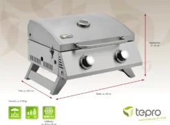 Tepro Tischgasgrill Chicago, 2-Brenner, Grillfläche: 47,5 X 35 Cm 25 Tepro Tischgasgrill Chicago, 2-Brenner, Grillfläche: 47,5 X 35 Cm -Tepro Verkäufe 2024 858ad40d9ed1d515f12a4b9aff5897b9