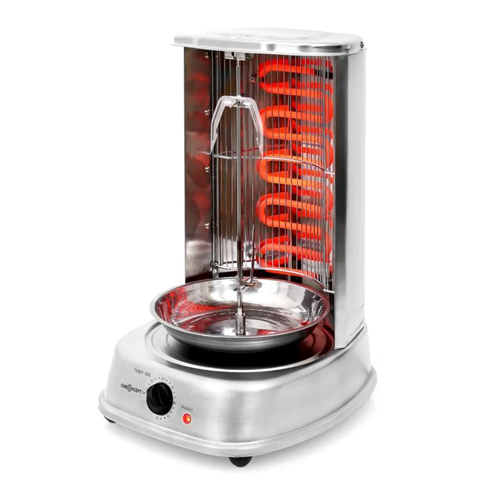 OneConcept Kebap Master - Dönergrill , Hähnchengrill , Gyrosgrill , Vertikalgrill , Drehgrill Mit Drehspieß , Elektro-/ Tischgrill Für Zu Hause , Max. Leistung: 1800 W , 360° Hitzeverteilung , Silber 7 OneConcept Kebap Master - Dönergrill , Hähnchengrill , Gyrosgrill , Vertikalgrill , Drehgrill Mit Drehspieß , Elektro-/ Tischgrill Für Zu Hause , Max. Leistung: 1800 W , 360° Hitzeverteilung , Silber – Bild 5