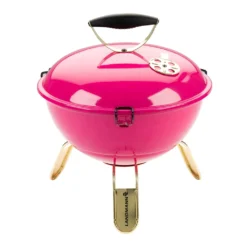LANDMANN Kugelgrill Campinggrill BBQ Piccolino Queen Tragbar Holzkohlegrill Pink