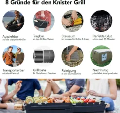 KNISTER Grill PREMIUM - Mobiler Holzkohlegrill Aus Edelstahl - GERMANY - 28-49x20cm 38 KNISTER Grill PREMIUM - Mobiler Holzkohlegrill Aus Edelstahl - GERMANY - 28-49x20cm -Tepro Verkäufe 2024 892d625d603bdcd99b482134f89e3fa9