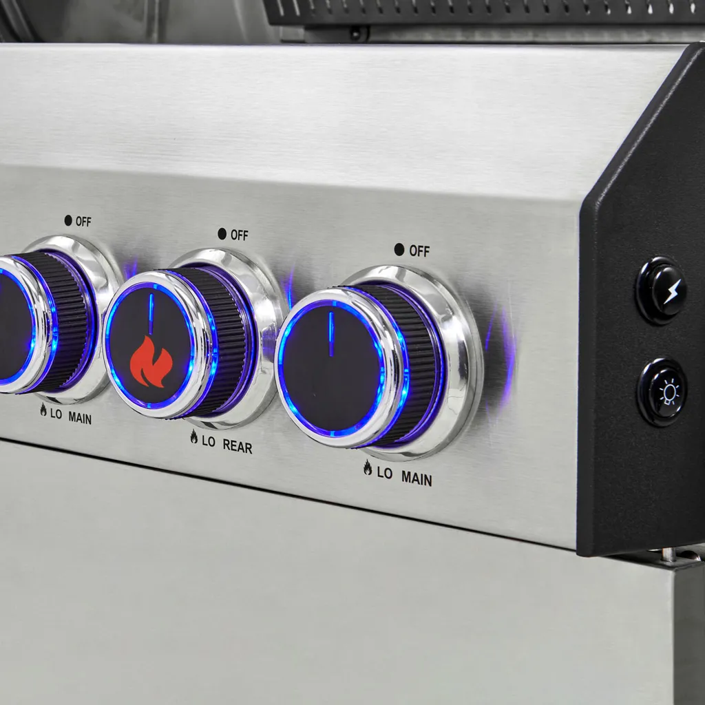 TAINO PLATINUM 6+2 Gasgrill Komplett Edelstahl 6-Brenner Silber Grillwagen BBQ Keramik-Brenner Backburner Sizzle-Zone Piezozündung Seitenkocher Gusseisen-Roste 6 TAINO PLATINUM 6+2 Gasgrill Komplett Edelstahl 6-Brenner Silber Grillwagen BBQ Keramik-Brenner Backburner Sizzle-Zone Piezozündung Seitenkocher Gusseisen-Roste – Bild 4