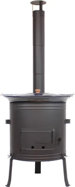 Gulaschkanone 42cm Mit 30 Liter Gulaschkesssel Und Deckel Emailliert