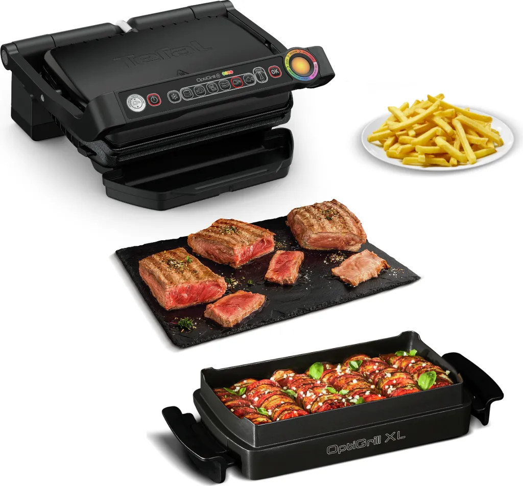 Tefal OptiGrill, Snacking & Baking Kontaktgrill, Schwarz, GC 7148 3 Tefal OptiGrill, Snacking & Baking Kontaktgrill, Schwarz, GC 7148