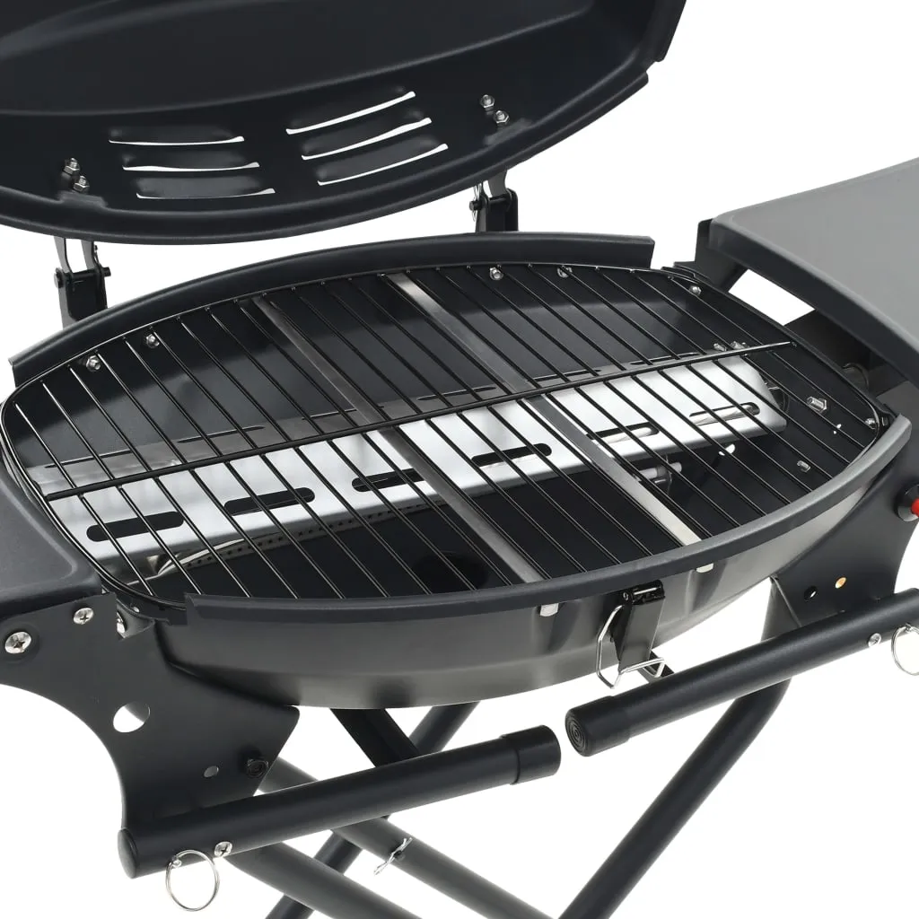 VidaXL Tragbarer Gasgrill Mit Brenner Schwarz 9 VidaXL Tragbarer Gasgrill Mit Brenner Schwarz – Bild 7
