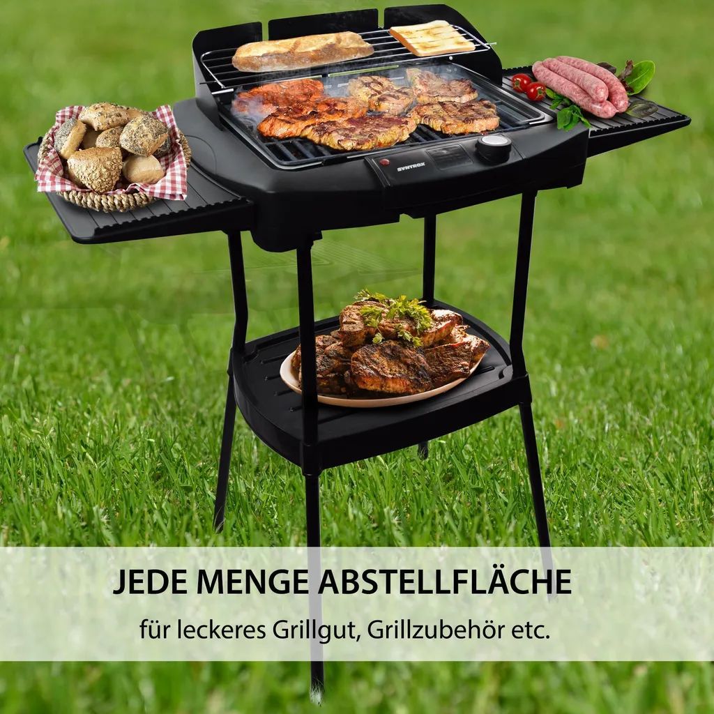 Syntrox Elektrischer Tischgrill Und Standgrill Kombination Mit Ablagen 12 Syntrox Elektrischer Tischgrill Und Standgrill Kombination Mit Ablagen – Bild 10