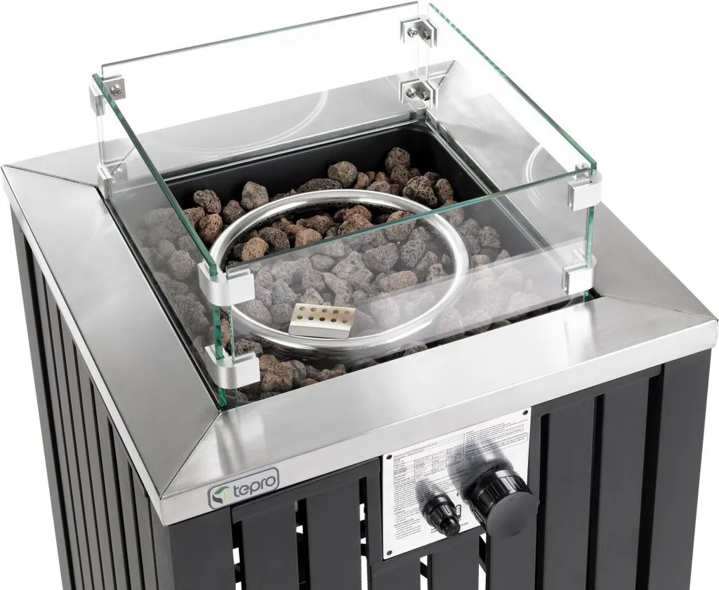 Tepro-Gasfeuerstelle "Topeka"-eckig Mit Glasumrandung Anthrazit-3190 13 Tepro-Gasfeuerstelle "Topeka"-eckig Mit Glasumrandung Anthrazit-3190 – Bild 11