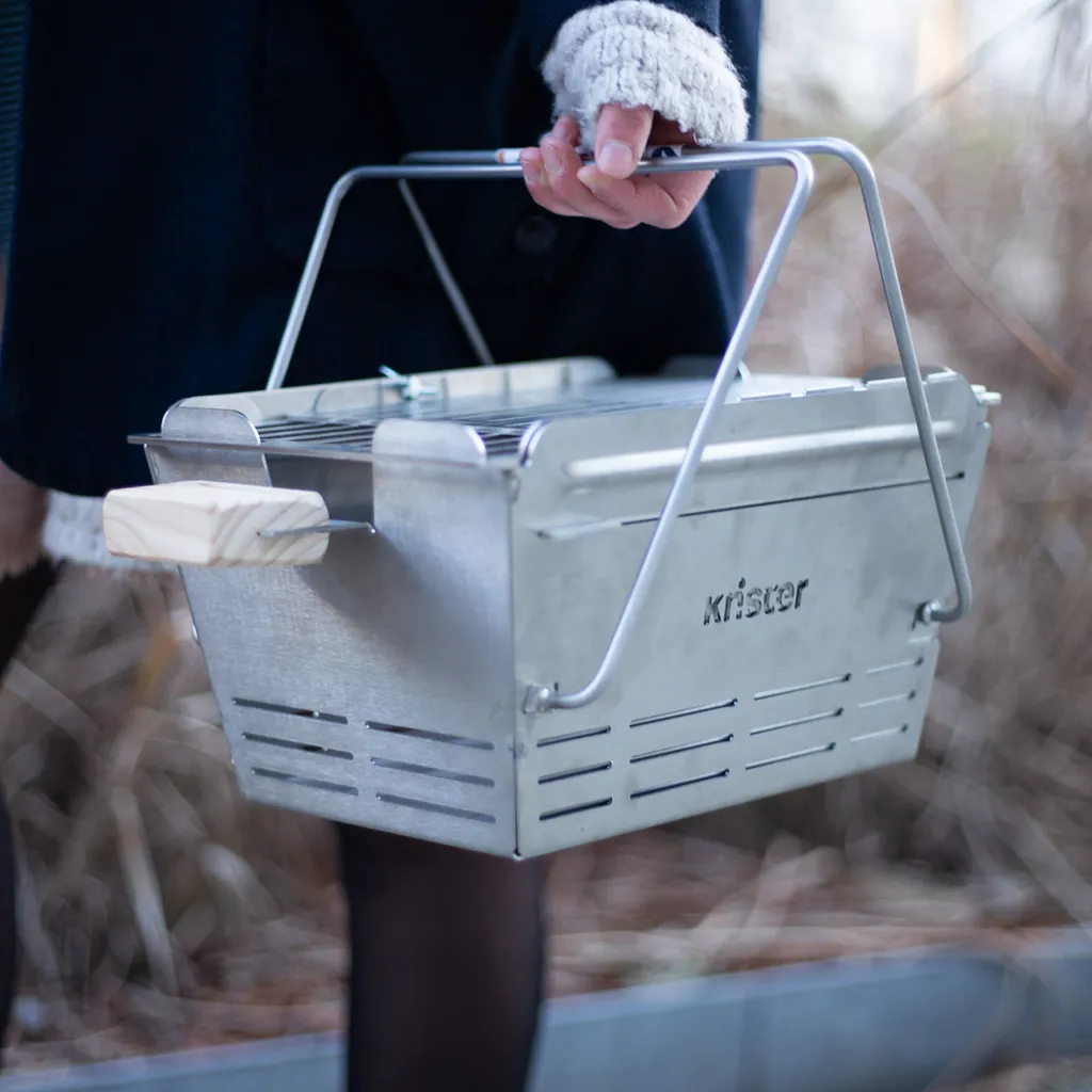 KNISTER Grill PREMIUM - Mobiler Holzkohlegrill Aus Edelstahl - GERMANY - 28-49x20cm 15 KNISTER Grill PREMIUM - Mobiler Holzkohlegrill Aus Edelstahl - GERMANY - 28-49x20cm – Bild 13