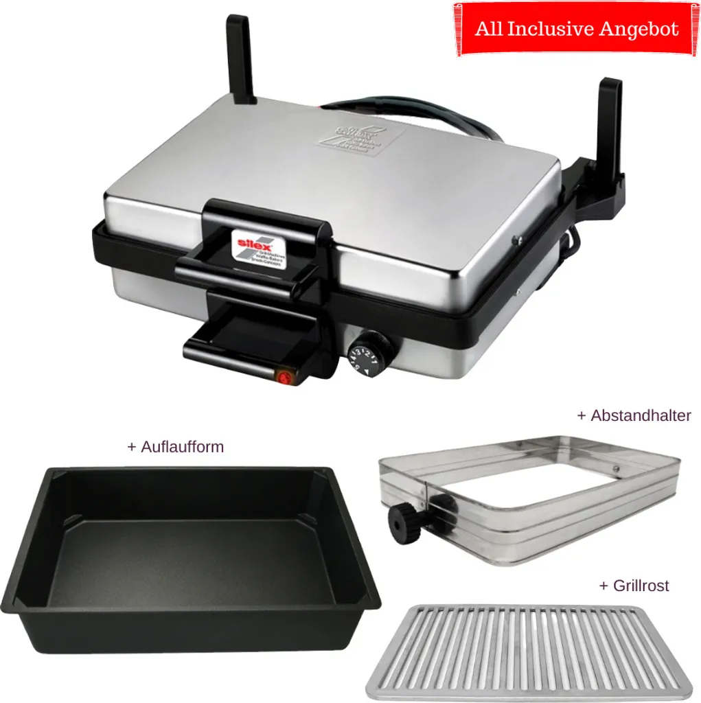 CiCi HOME Aktion SILEX Multigrill All Inclusive Angebot SILEX + Auflaufform + Abstandhalter + Grillrost 3 CiCi HOME Aktion SILEX Multigrill All Inclusive Angebot SILEX + Auflaufform + Abstandhalter + Grillrost