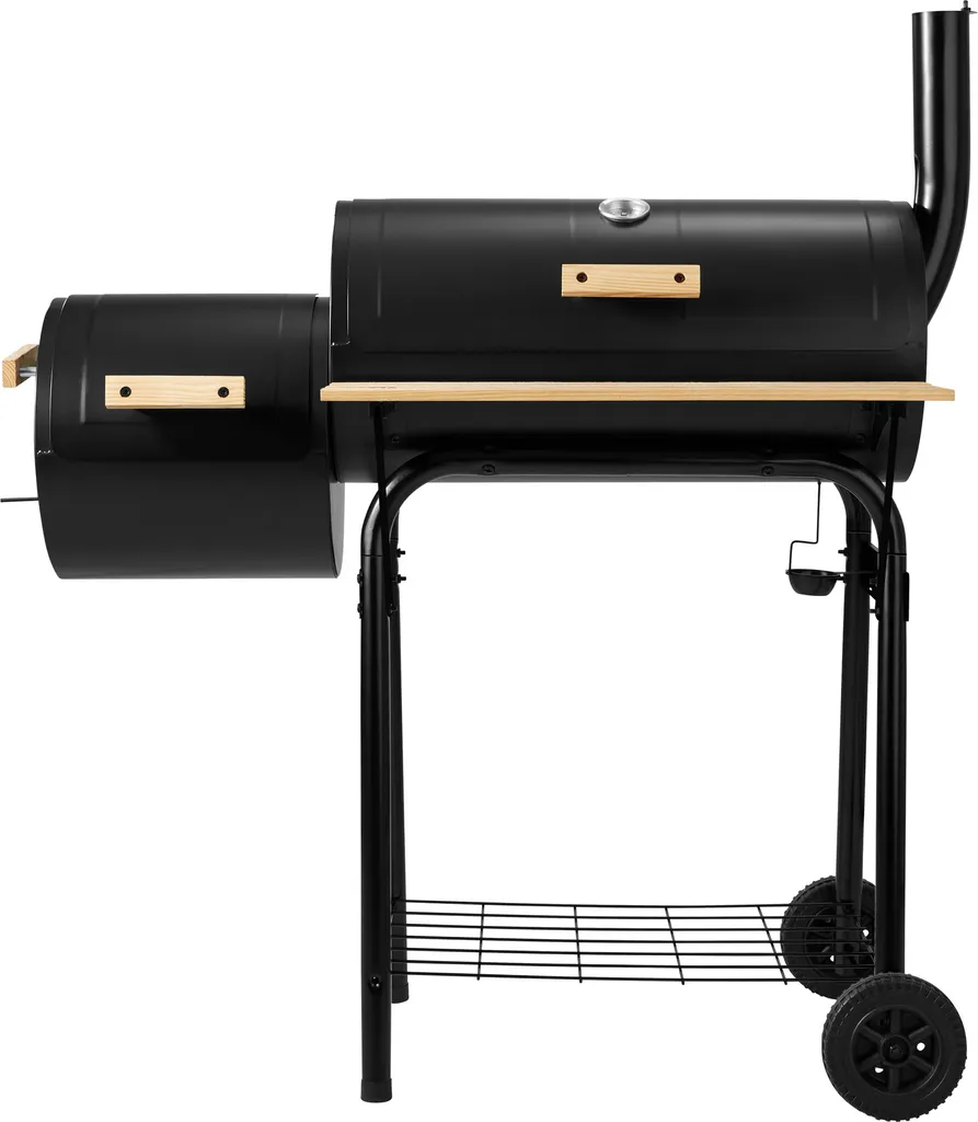 Tectake Holzkohlegrill Smoker Mit Thermometer - Schwarz 9 Tectake Holzkohlegrill Smoker Mit Thermometer - Schwarz – Bild 7