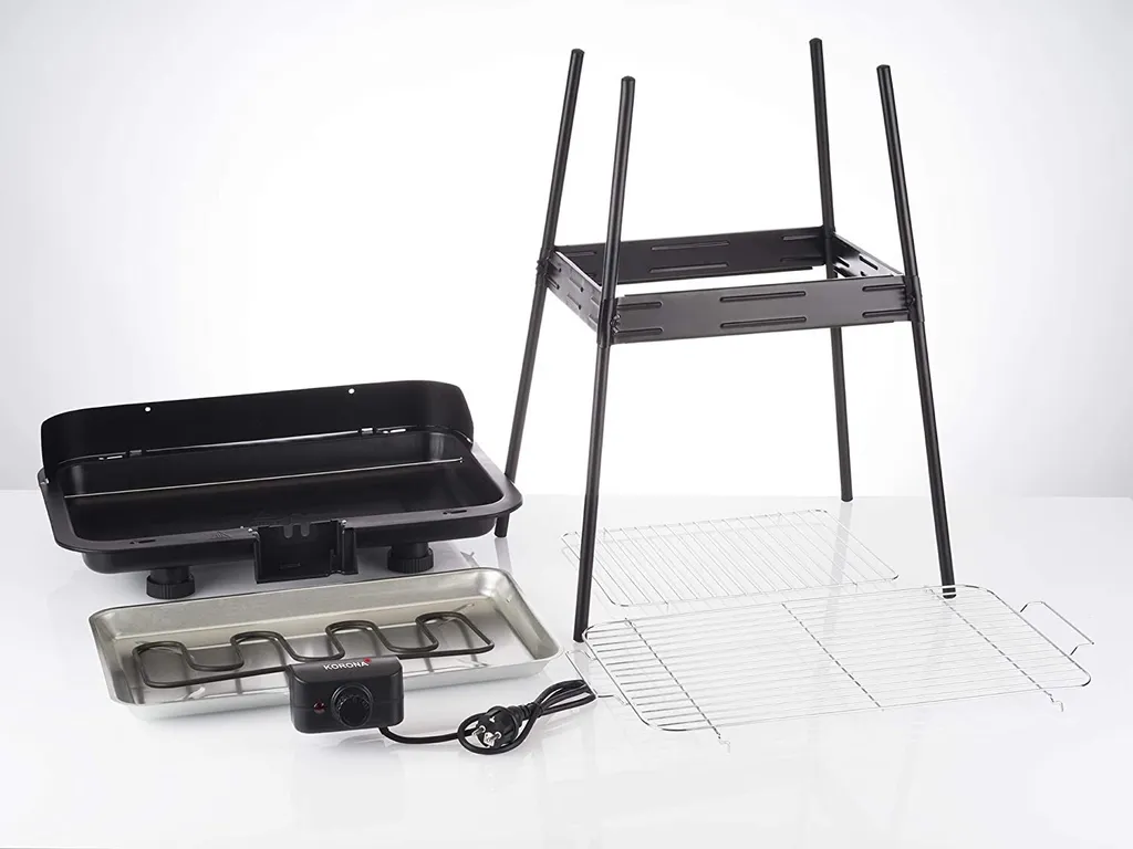 Korona BBQ Stand Grill XXL Kochstation Elektro Schwarz 2200 W 11 Korona BBQ Stand Grill XXL Kochstation Elektro Schwarz 2200 W – Bild 9