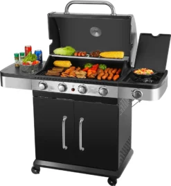 El Fuego Gasgrill / Grillwagen Burlington 4 Brenner +1 Seitenbrenner, Grillfäche 70x42cm -Tepro Verkäufe 2024 9626eb2e567ab485f43188d9fb112158