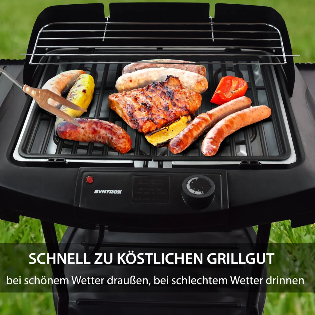 Syntrox Elektrischer Tischgrill Und Standgrill Kombination Mit Ablagen 5 Syntrox Elektrischer Tischgrill Und Standgrill Kombination Mit Ablagen – Bild 3