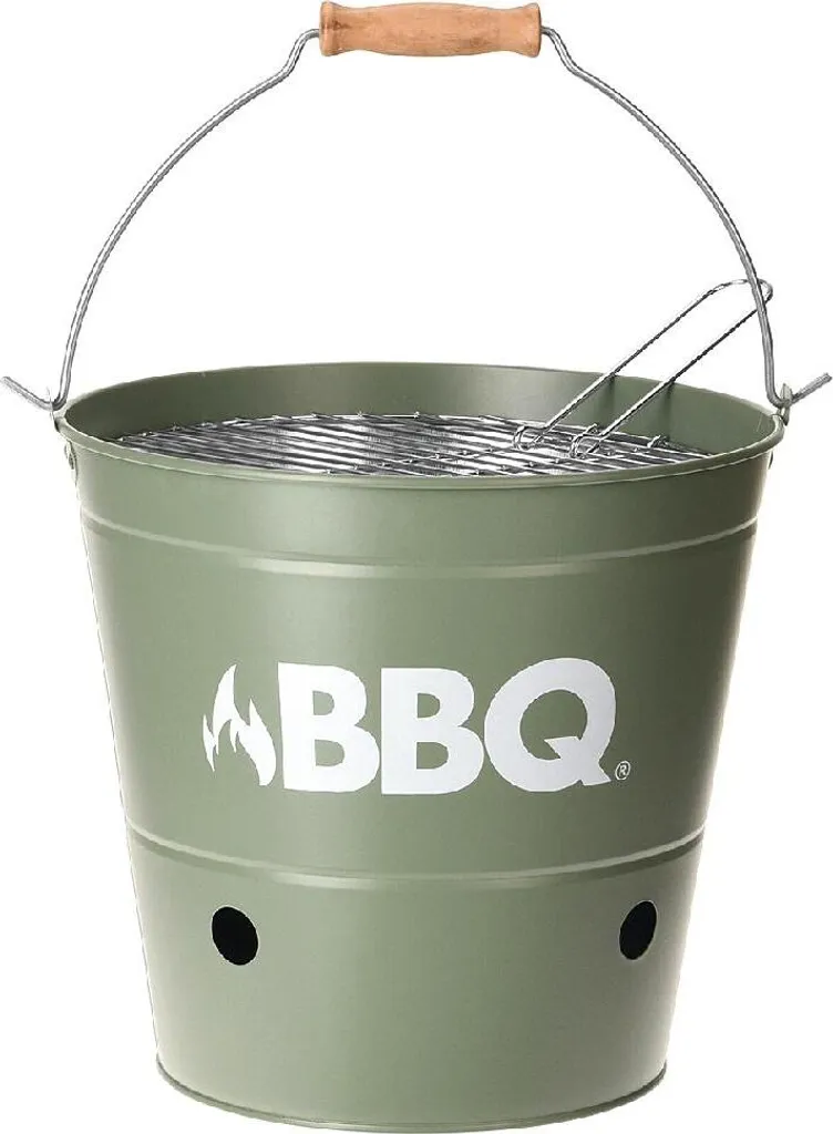 ECD Germany Grilleimer Ø 25cm Mit Grillrost Und Tragegriff, Eimergrill Aus Edelstahl In Matt Grün, Minigrill Mit Belüftung, Campinggrill Holzkohlegrill BBQ Grill Picknickgrill Grillkübel Feuerkübel 10 ECD Germany Grilleimer Ø 25cm Mit Grillrost Und Tragegriff, Eimergrill Aus Edelstahl In Matt Grün, Minigrill Mit Belüftung, Campinggrill Holzkohlegrill BBQ Grill Picknickgrill Grillkübel Feuerkübel – Bild 8