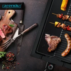 Arendo Tischgrill Elektrisch – XXL Elektrogrill Party Grill - Abnehmbare Platte - Fettauffangschale – Für BBQ, Steaks, Würstchen, Fisch, Gemüse Etc. – Indoor Und Outdoor - BPA-frei -Tepro Verkäufe 2024 99848fd235f3801bfbfa00429a5e26c3