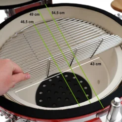 BBQ-Toro Kamado Grill Holzkohlegrill Ø 52 Cm "KURO" | Rot | Keramikgrill -Tepro Verkäufe 2024 9a22a3877d5406400adcb7a9c460e362
