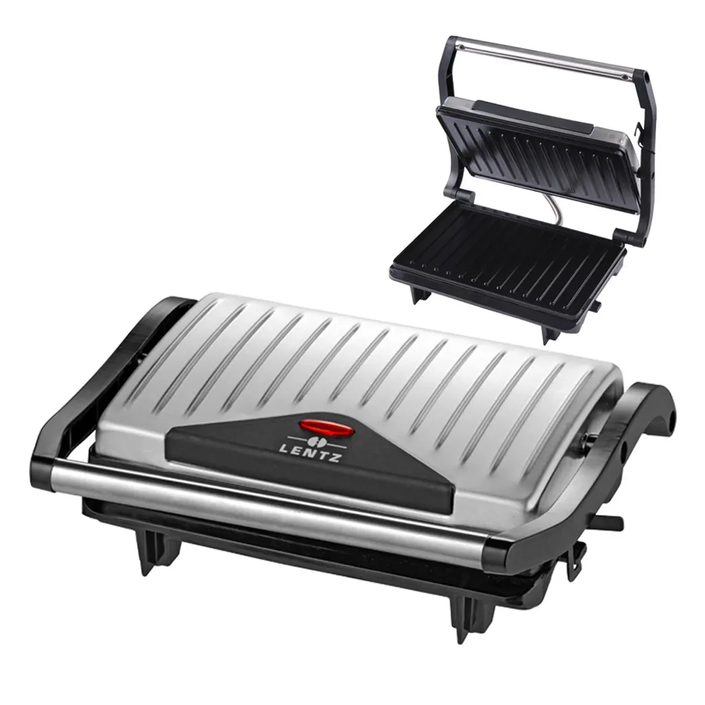 Kontaktgrill Mit Gebürstetem Edelstahldekor, 23x14,5cm 750 Watt, Lentz 5 Kontaktgrill Mit Gebürstetem Edelstahldekor, 23x14,5cm 750 Watt, Lentz – Bild 3