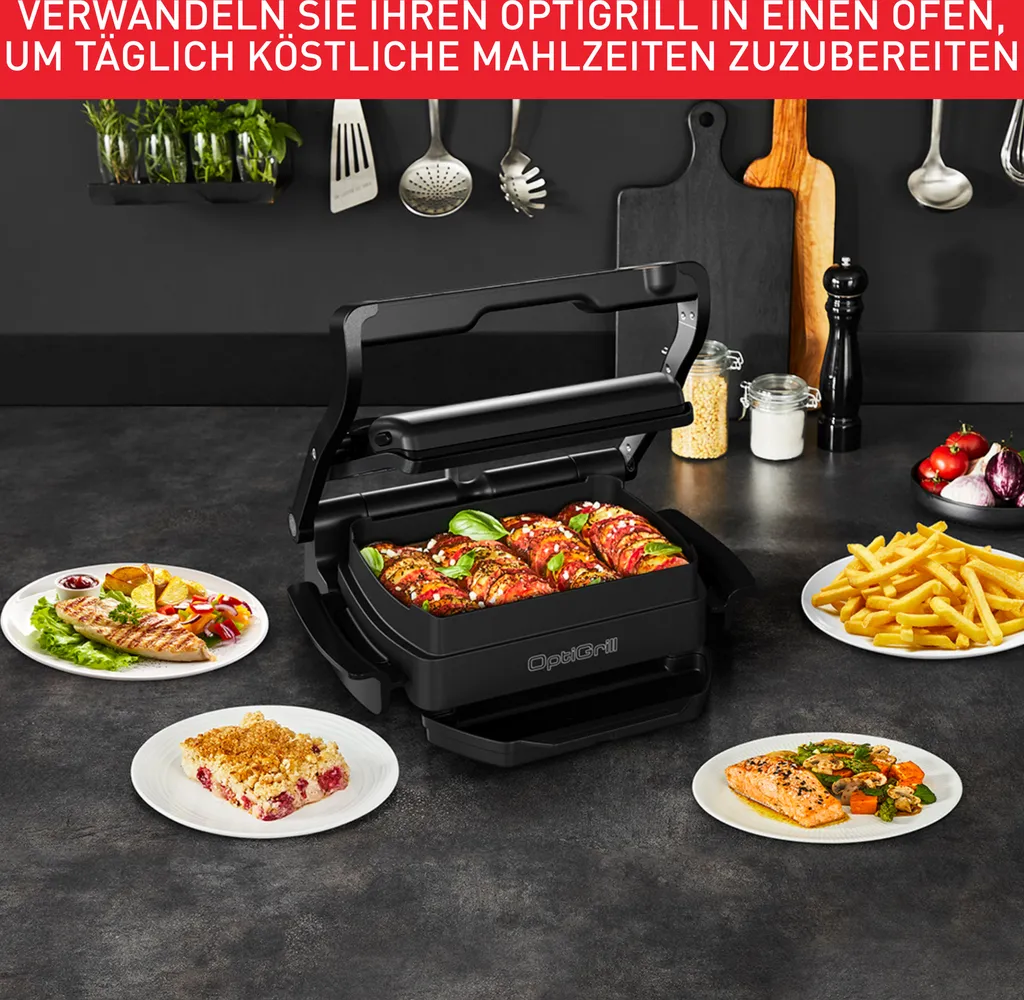Tefal OptiGrill, Snacking & Baking Kontaktgrill, Schwarz, GC 7148 7 Tefal OptiGrill, Snacking & Baking Kontaktgrill, Schwarz, GC 7148 – Bild 5