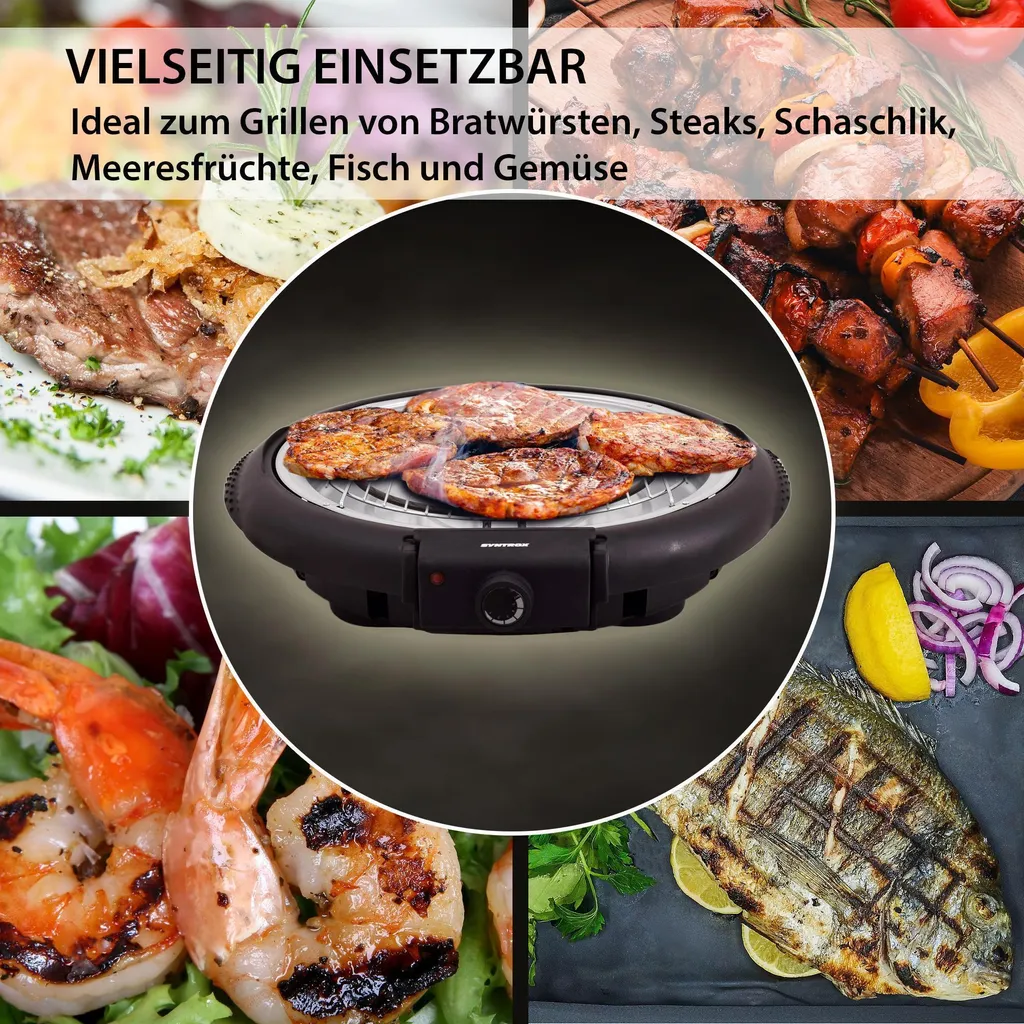 Syntrox STG-1600W 2in1 Elektrogrill Barbecue BBQ Standgrill Grill 9 Syntrox STG-1600W 2in1 Elektrogrill Barbecue BBQ Standgrill Grill – Bild 7